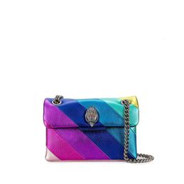 New Shoulder Bag leather purse Kurt Geiger handbag stripes rainbow bag Luxury london lou Designer Women Man Mini metal sign pochette clutch tote crossbody