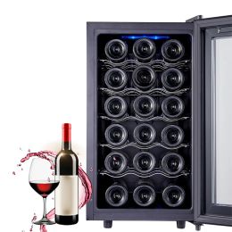 46L 18 Sticks Thermostat Wine Cabinet Home Chip Cooling Wine Refrigerator Smart Humidor Large Capacity Cigar/Tea Cabinet Wine Holder