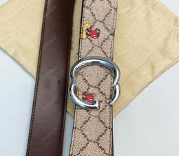 Designer Belt For Mens Women Luxury Belts Buckles G Fashion Classical Bronze BiG Smooth Buckle Mouse Genuine Leather Strap 38cm2971455