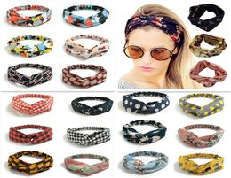 250 Colour Colourful headband Elastic headscarf Girls Hair Accessories ed Knotted Ethnic head wrap Floral Wide Stretch6743667