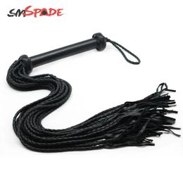 Spanking Real leather braided whip Length 96cm Braid Tails 9pics sex toys adult sexy flirting games for couple 240102