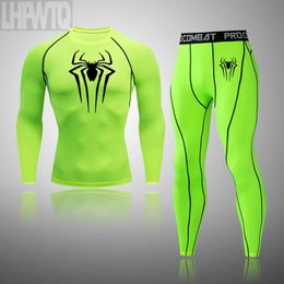 Underpants 2021 Ski Suit Men Compression Gym Fiess Running Clothing Quickdrying Sportswear Men's Thermal Underwear Winter New Track Suit