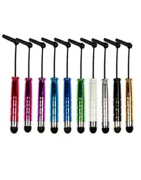 2000pcslot Mini Stylus Touch Pen with Dust Plug Metal Capacitive Touch Pen for Mobile Phone Tablet PC 6172113
