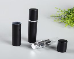 Whole Refill Bottle Black Colour 5ml 10ml Mini Portable Refillable Perfume Atomizer Spray Bottles Empty Bottles Cosmetic Contai3908330