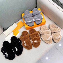 Designers Slippers Pool Pillow Mules Women Wool Sandal Maotuo Matsuke Embroidery Fur Slippers Sunset Cmofort Furry Slides Flat Mule Paseo Flat Sandals