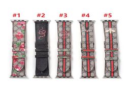 Latest Designer For Apple Watch Leather Bands 42mm 38mm 40mm 44mm Cheap Adjustable Strap for iWatch 5 4 3 2 Straps Replacement8834269