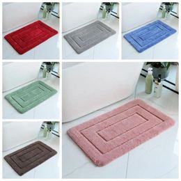 Bath Mats Water Absorption Mat Colorful Non-slip Bathroom Decor Bathtub Washable Embossed Shower Doormat