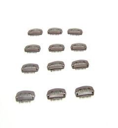 Smallest 24cm 6 Teeth Hair Clips for Hair ExtensionsToupees ClipsHair Extension ToolsLight Brown100pcs6353198