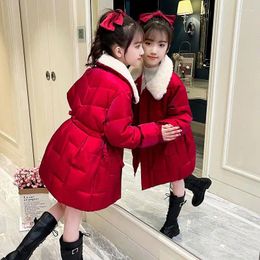 Down Coat Girls Cotton Clothing Winter Style Big Child Jacket 8 Thickening Outerwear Kids Coats Christmas Festive Parkas 7 To 12 Years