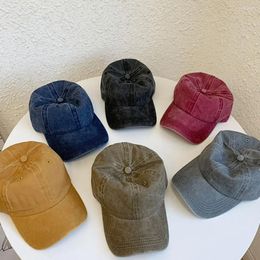 Ball Caps Student Street Wear Water Washing Denim Fashion Design Korean Style Cap Female Peaked Men Baseball Hat Shading