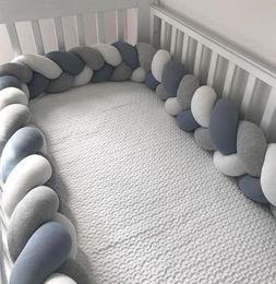 3M Baby Bed Bumper Protector Infant Cradle Pillow Cushion Braid Knot Bumper Crib Bumper Tour De Lit Bebe Tresse Room Decor253k6846597