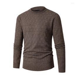 Men's Sweaters Long Sleeve Round Neck Solid Colour Knitted Sweater