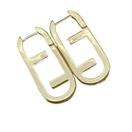 Stud Stud Fashion Ear Stud For Women Luxury Charm Hoop Earrings Gold F Ear Studs Brand Designer Jewellery Bangle Necklace Lady Elegant Earring 2206211XQ WIFE