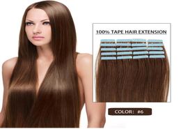 6 Tape In Human Hair Extensions Human Tape In Hair Extensions Skin Weft 16quot24quot Top Quality Type Hair Pieces9836067