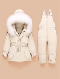 Clothing Sets Down Coat Jacket Kids Toddler Jumpsuit Baby Girl Boy Clothes Winter Outfit Snowsuit Overalls 2 Pcs Clothing Sets LJ24734586