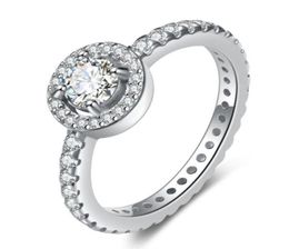 925 Sterling Silver CZ Diamond RING with gift box set Fit style Wedding Rings Engagement Jewellery for Women7422857