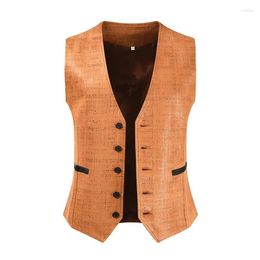 Men's Vests 2024 Autumn/Winter V-neck Casual Fashion Versatile Loose Size Suede Single Breasted Coat Solid Color Handsome Vest