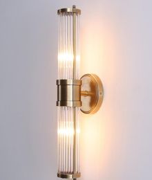 Modern Lustre Crystal Wall Lamp BronzeSilvery Bedroom Led Wall Lights Fixtures Living Room Wall Sconce Lights LLFA2263147