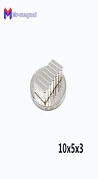 fridge magnets 100pcs n35 1053mm permanent magnet 1053 super strong dymium block 10x5x3 ndfeb 10x5x3mm with nickel coating2952738