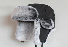 Winter bomber hat For Men faux fur russian hat ushanka Thick Warm cap with ear flaps T2001046903848