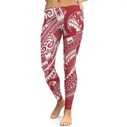 Active Pants 2024 Fashion Art Pattern Custom Women's Yoga Polynesian Sweatpants Tight Beautiful Print All Seasons