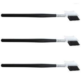 Makeup Brushes Women Double-Sides Brow Comb Eyebrow Brush Wood Holder Make-Up Cosmetic Tool 3Pcs Black Drop Delivery Health Beauty Too Otajb