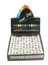 whloe 100Pcslot Whole Jewelery Bulks Mixed Change Colour Silver Plated Mood Ring Temperature Emotion Feeling Rings For Wom25401630966