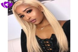 part Blonde lace front wig Beige straight Heat Resistant Hair White Women Daily Makeup Wedding Party Gift Synthetic hair Wigs9068724