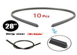 10pc 28 6mm Silicone Universal Frameless Windshield Wiper Blade Refill Trucks high quality suitable for cars7479809