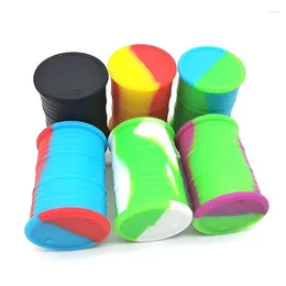 Storage Bottles Nonstick Silicone Case Oil Barrel Jar Cosmetic Container Bottle Wax Jars Makeup Box