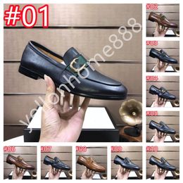 40Style Men Loafers Luxurious Designers Shoes Genuine Leather Brown black Mens Casual Designer Dress Shoes Slip On Wedding Shoe 38-46