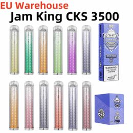 EU Warehouse Jam King CKS 3500 E cigarette vapers desechables best vape pen E Cigarette Vape USB-C Charging Mesh Coil Puff 2800 6ml Prefilled 650mAh Rechargeable