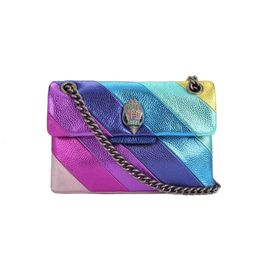 premium fashion Women famous Kurt Geiger handbag rainbow bag Luxury london Genuine leather Mens makeup Shoulder clutch designer tote Metal crossbody Bag