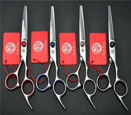 Z4001 7quot 195cm Japan Purple Dragon Professional Pets Hair Scissors Dog Flur Clipping Cutting Shears Scissor for Dog Grooming5244091