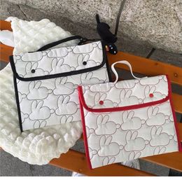 Ins Rabbit Embroidery Laptop Sleeve Bag Case Air Pro 13 M1 M2 Notebook Sleeves 11 13 13.3 14 Inch Carring Computer Bag 231229