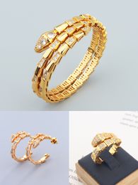 Bulgarie Jewelry Designer Jewelry Woman 18k Gold Plated Snake Bangle Bracelets for Women Men Charm Infinity Diamond Tennis Cuff Bracelets Luxury Girls 8061 7910