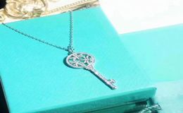 Pendant Necklaces Necklace Key 925 Sterling Silver For Women039s High Jewellery Christmas Party Gift111898137