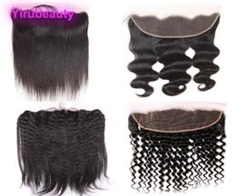 100 Virgin Human Hair Brazilian 13X4 Lace Frontal Body Wave Kinky Straight Deep Curly 1024inch8214860