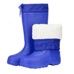 Swyivy Eva Boots Men Shoes Waterpoof Rainboots for Men for Rain Warm Fur Winter Boots High Male Tall Boots with Fur 240102