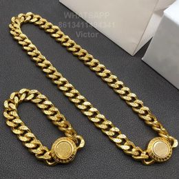 Gorgon big necklaces golden Colour chain luxury brand vintage plated 18K pendant high quality couple style official replica pendant244E