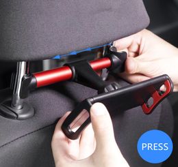 For Car Rear Pillow Phone Holder Multifunctional Lazy Rotating Vehicle Seat Headrest Back Tablet Mounting Bracket Stand8409665
