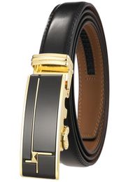 Genuine Leather Belts For Men Automatic Male Belts Cummerbunds Leather Belt Men G Black Belts6828208