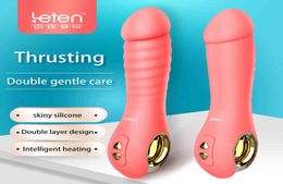 Leten heatable Fairy wand vibrator Electromagnetic Pulse thrusting sex products sex wand Adult Massager Sex Toys for Women Q03204719505