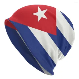 Berets Streetwear Winter Warm Women Men Knit Hats Adult Unisex Cuba Flag Skullies Beanies Caps Cuban Patriotic Bonnet