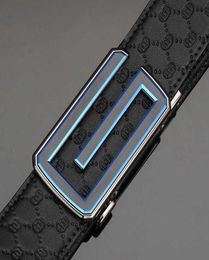 Belts Men039s belt top layer cow leather embossed Gshaped automatic buckle fashionable light luxurious casual versatile 10069768198