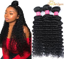 Whole 9A Brazilian Virgin Hair Deep Wave Unprocessed Brazilian Deep Wave Curly Hair Bundles Brazilian Remy Human Hair Extensio7753195