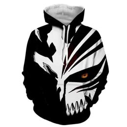 Sweatshirts Anime Style Hoodies Bleach 3d Printed Hooded Sweatshirt Men/women Casual Streetwear Pullover Hip Hop Hoodie Unisex Fashion Tops