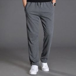 Spring Autumn Joggers Men Jogging Sweatpants Sportswear Knit Tracksuit Sports Pants Trousers Oversize Wide Leg Clothing 240102