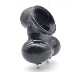 Electric Male bdsm Ball Stretcher Scrotum Pouch Time Delay Sex toys Adult A3261347115