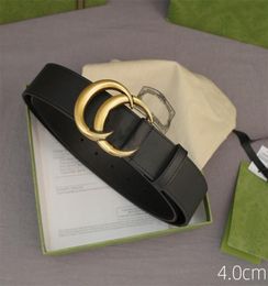Men Designers Belts Luxury Leather Belt Letter Gold Buckle Womens Waistband 40cm Width High Quality Girdle 4 Colours Unisex Belts2721534